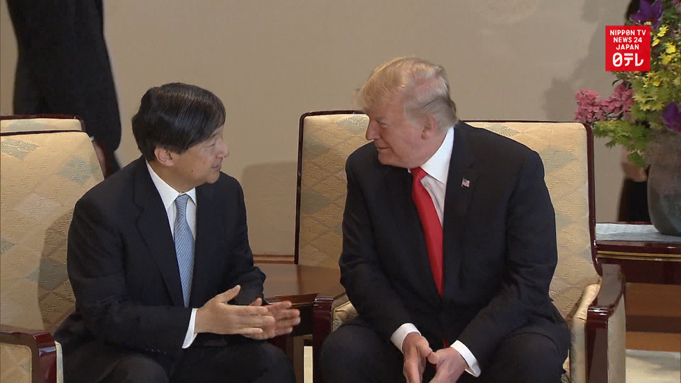 Trump meets new Japanese emperor