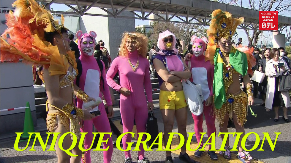 Dressing up for a graduation ceremony