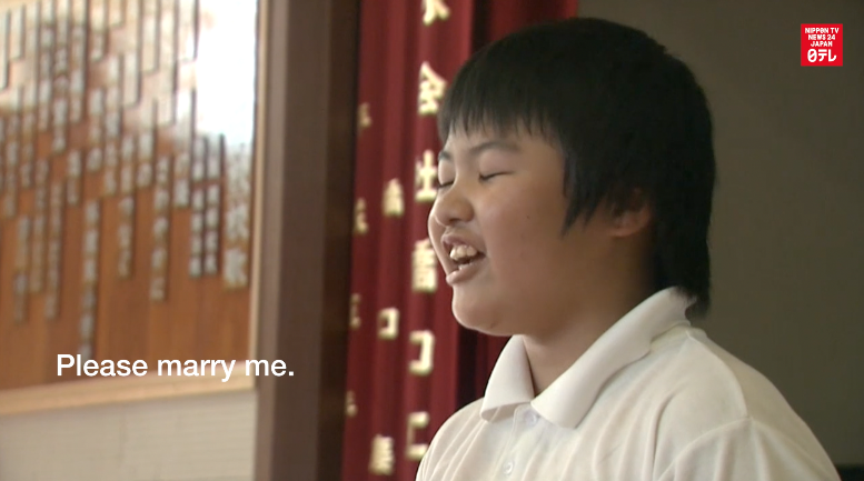 Kids practice proposing marriage