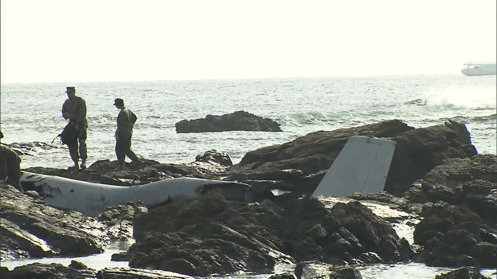 Osprey crash fans anti-military fire