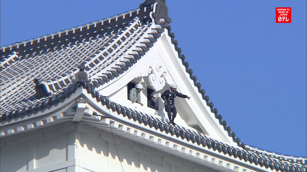 Drone hits Himeji Castle
