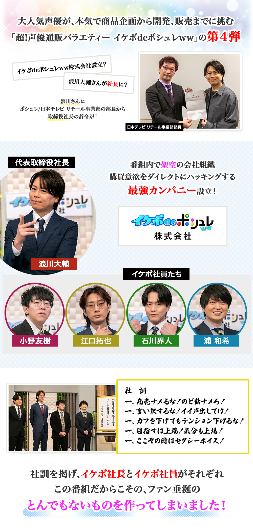 超！声優通販バラエティー イケボde ポシュレww　放送日