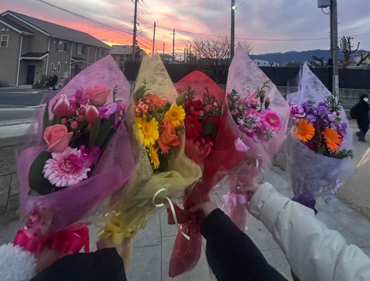 4年間続けたアルバイトの卒業式でもらったお花。学生時代の居場所は社会人になっても心の支えです。