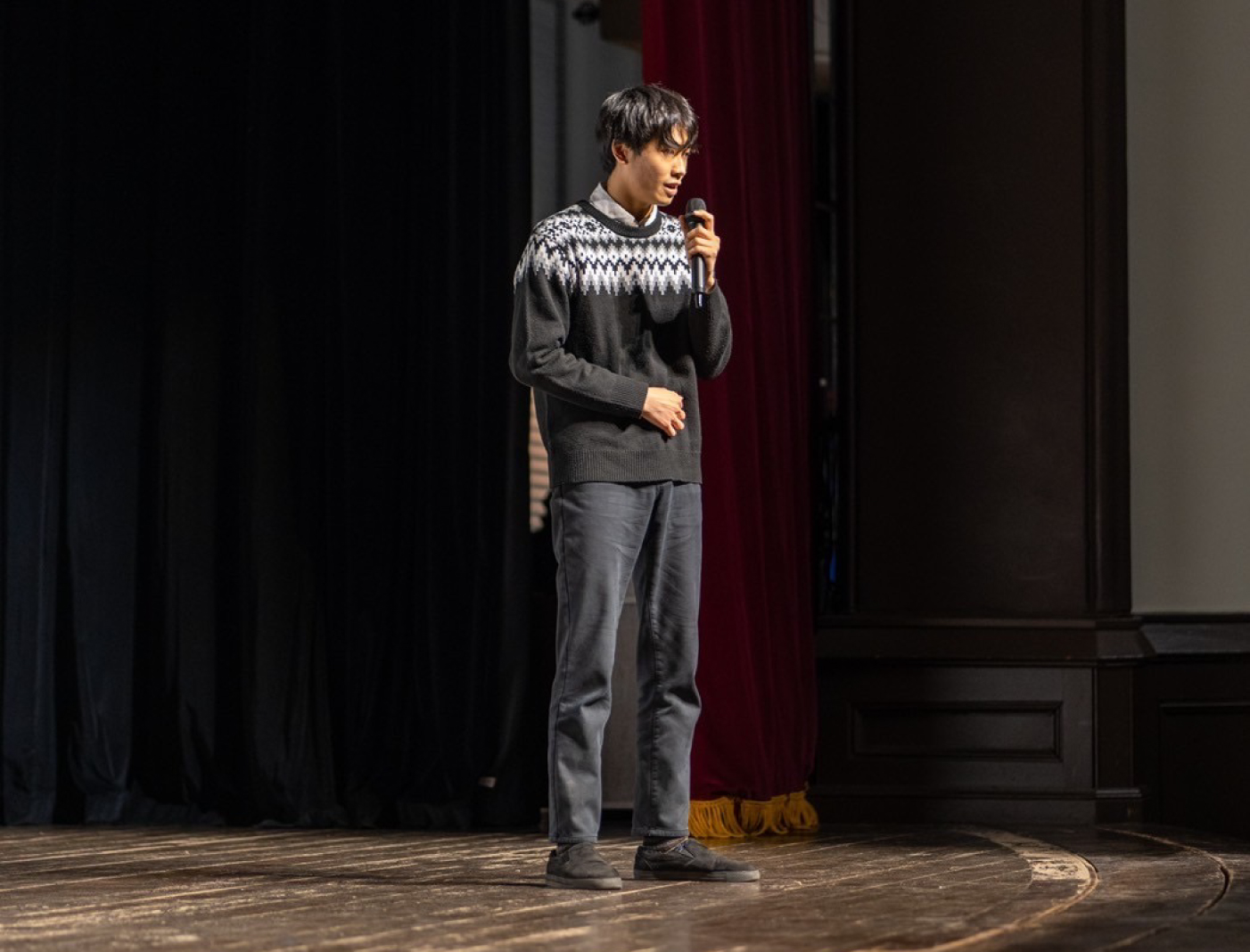 大学の講堂で映画上映＋舞台挨拶。初めてすぎて大緊張でした。