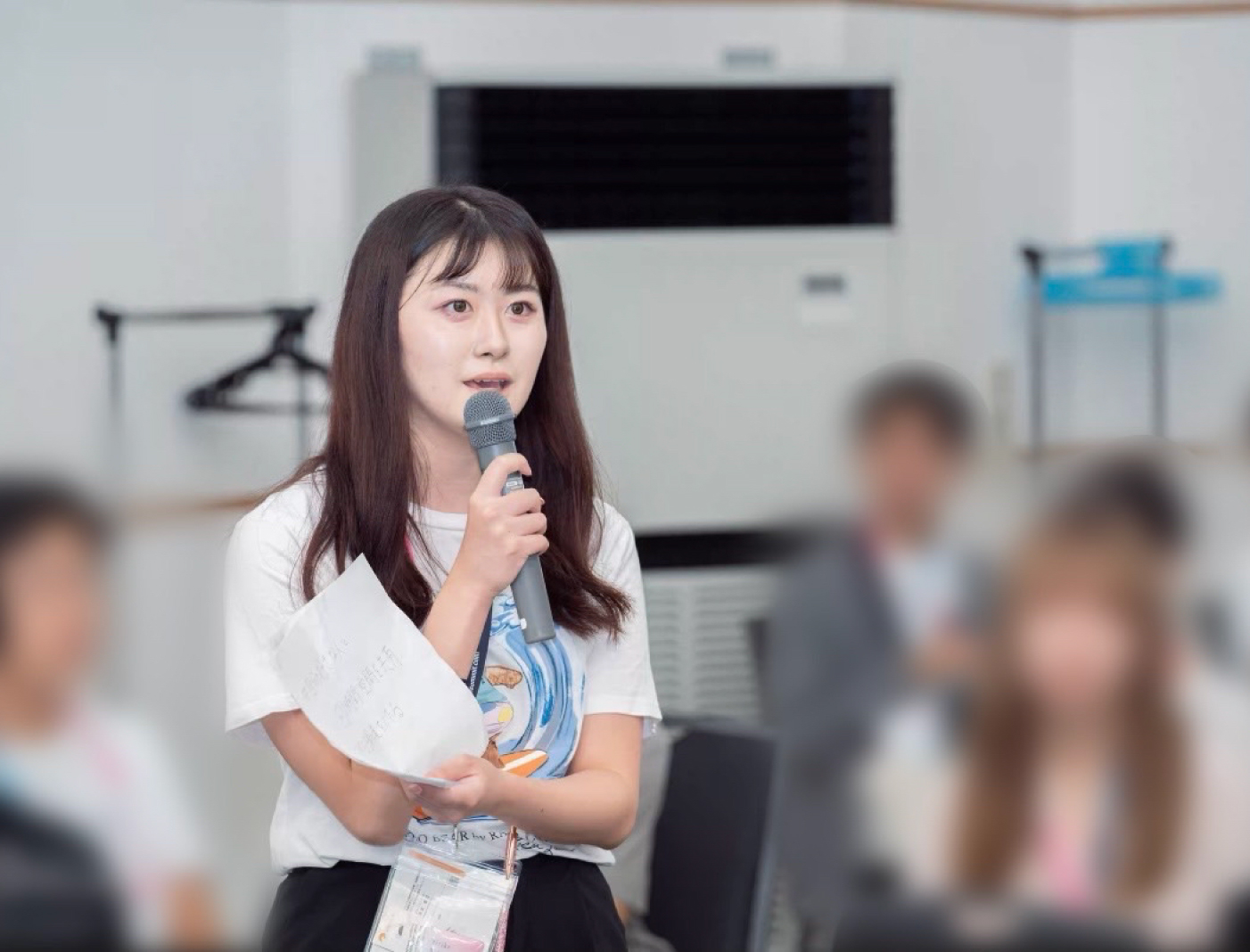 自分の”夢”を熱弁しています。人前で声に出して伝えることで、思いが一層強まり、記憶の残る１日になりました。