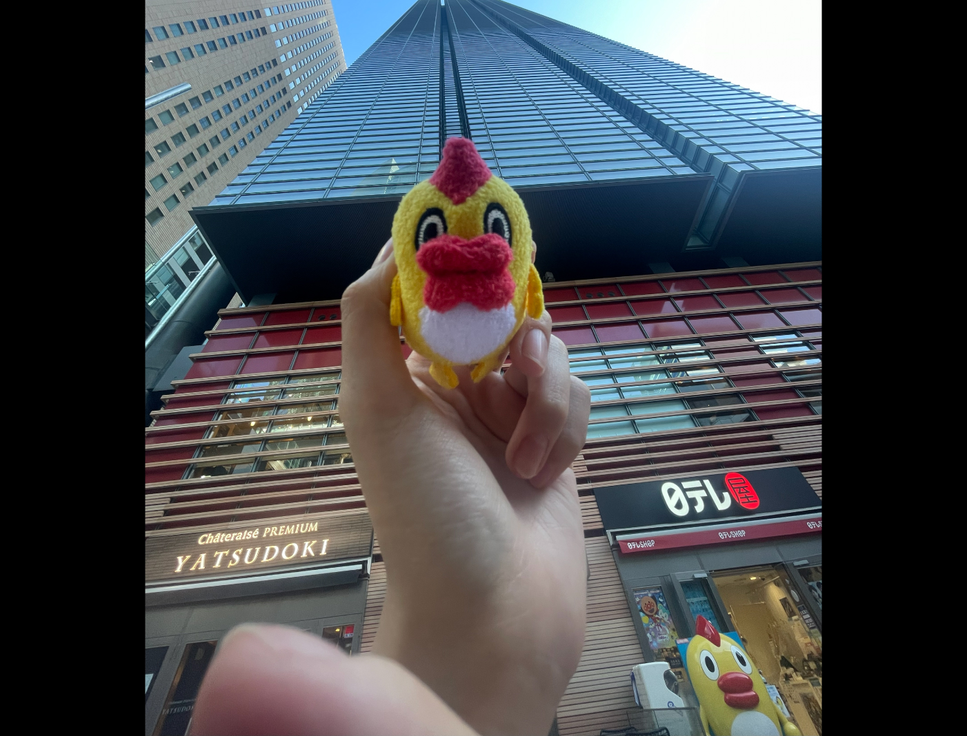 試験が始まる前、日本テレビに慣れるために1人で遊びに来たときの写真。ここで働きたいと決意を決めた瞬間です。