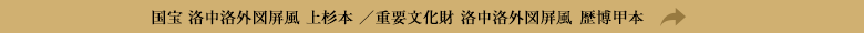 国宝 洛中洛外図屏風 上杉本 右隻3・4扇重/重要文化財 洛中洛外図屏風 歴博甲本 右隻5・6扇