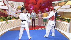 山田美諭選手・鈴木セルヒオ選手・鈴木リカルド選手（テコンドー）