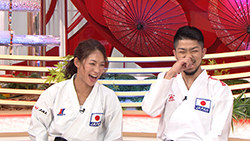 篠原浩人選手・多田野彩香選手（空手）
