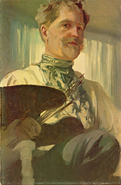 パレットを持った自画像