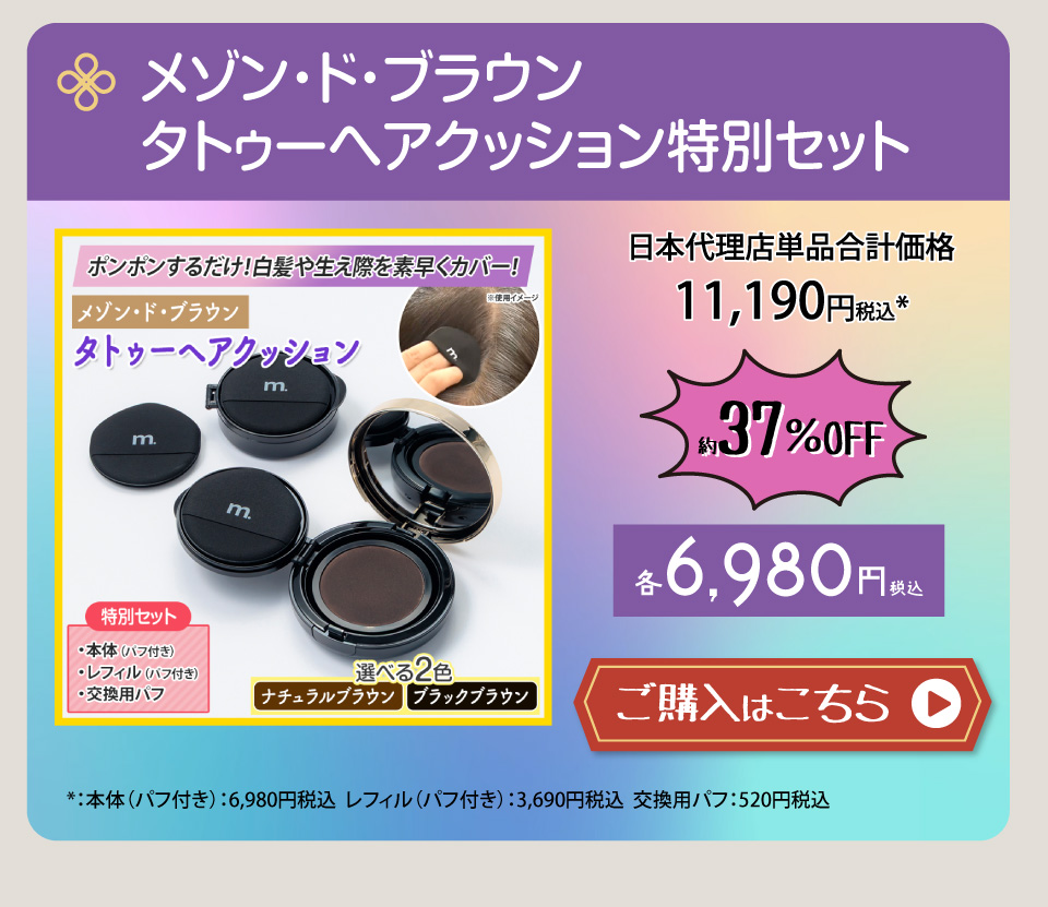 メゾン・ド・ブラウン　タトゥーヘアクッション特別セット