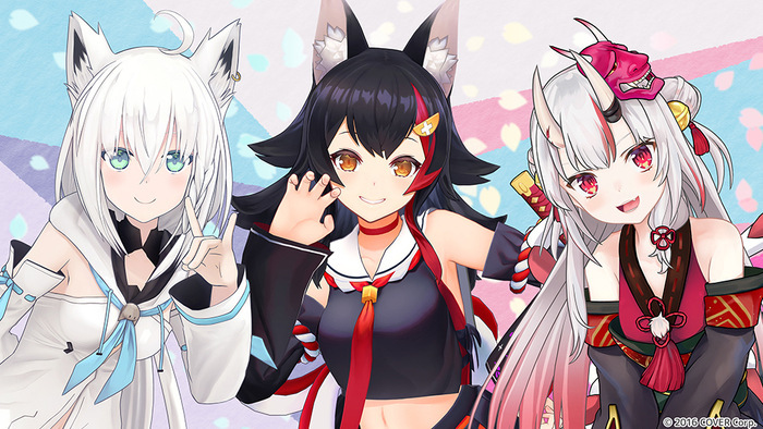1月26日放送の「プロジェクトV」白上フブキ、百鬼あやめ、大神ミオ