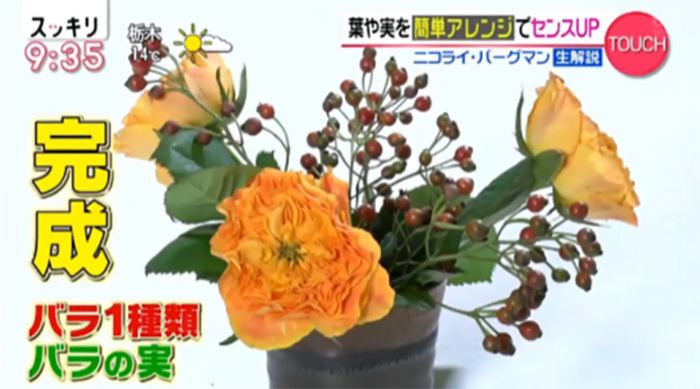生出演 ニコライ バーグマンに学ぶ 簡単おしゃれな花の生け方 スッキリ 日本テレビ
