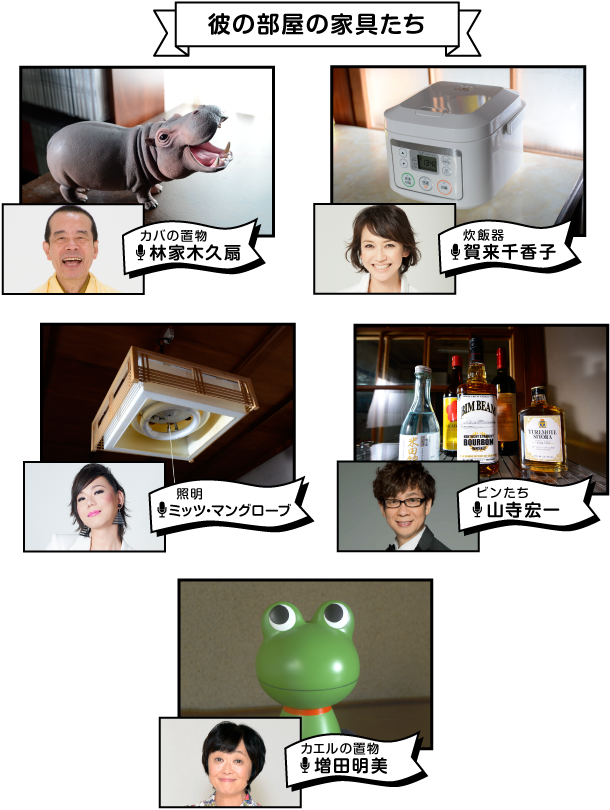 彼の部屋の家具たち