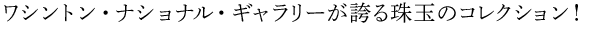 ワシントン・ナショナル・ギャラリーが誇る珠玉のコレクション！