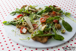 もこみち流　ミラノ風カツレツ　～ルッコラをのせて～