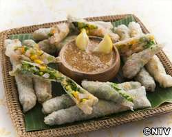 もこみち流　エビのライスペーパー包み揚げ