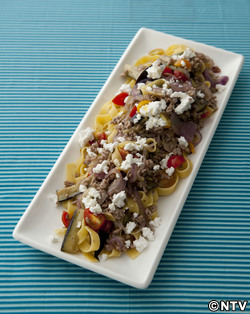 もこみち流　なすと豚ひき肉のフェットチーネ