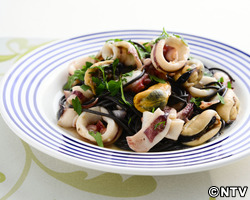 もこみち流 シーフードとイカスミのスパゲティ