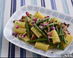 もこみち流 パンチェッタといんげんのリガトーニ