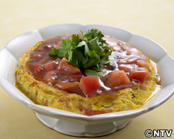 もこみち流 カニ玉 フレッシュトマトのあんかけ