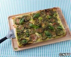 もこみち流　トマトスライスとバジルソースのピッツァ