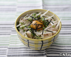 もこみち流 長いもと明太子のさっぱり丼