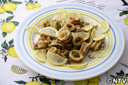 もこみち流 ハーブ入りイカとチーズのフリット