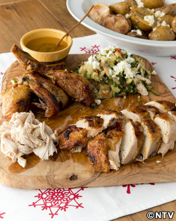 もこみち流 ガーリックチリチキンとほうれん草とアンチョビのマッシュポテト