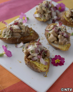 もこみち流　フレンチトーストのガーリックチキンクリーム