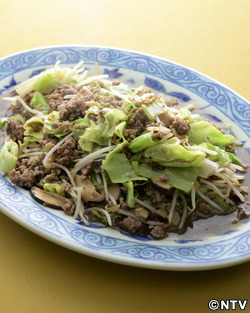 もこみち流　ひき肉とキャベツの中華炒め