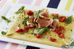 もこみち流　イタリア風トマトとプロシュートのガレット