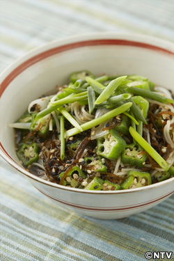 もこみち流　もずくとオクラのにゅうめん