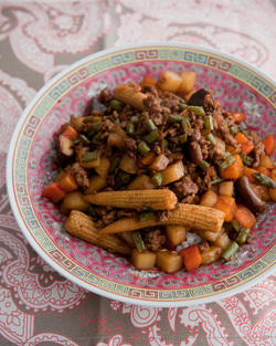 もこみち流　野菜が好きになる！たっぷり野菜と豚そぼろの中華風どんぶり