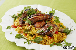 もこみち流 グリルチキンとドライカレーライス