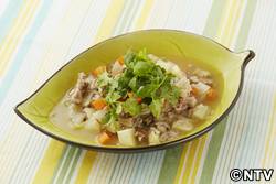 もこみち流　豚肉の雑穀スープ