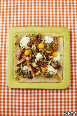 もこみち流 ベーコンときのこのガレット