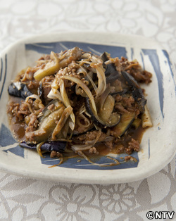 もこみち流 ひき肉と秋なすのみそ炒め