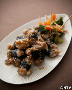 もこみち流 鶏もも肉の磯辺揚げ