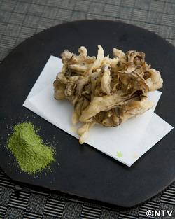 もこみち流　里いもとまいたけのかき揚げ