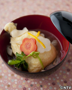 もこみち流 きのこと春雨のきんちゃく雑煮