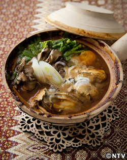 もこみち流　カキの土手鍋