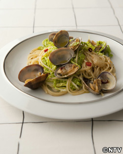 もこみち流 サボイキャベツとあさりのパスタ