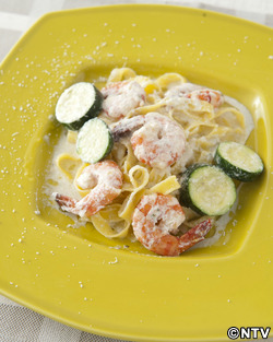 もこみち流　海老とフレーバーチーズのフェットチーネ