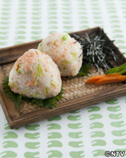 もこみち流　枝豆と鮭のおにぎり