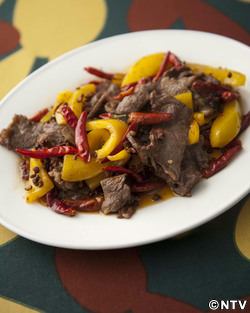 もこみち流　牛肉とパプリカのピリ辛炒め