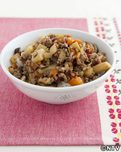 もこみち流　野菜と豚そぼろの中華風丼