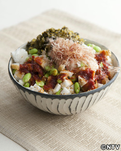 もこみち流　やまいもと枝豆のどんぶり