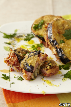 もこみち流　ナスとハムのカツ