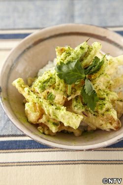 もこみち流 エビとさつまいものかき揚げ丼